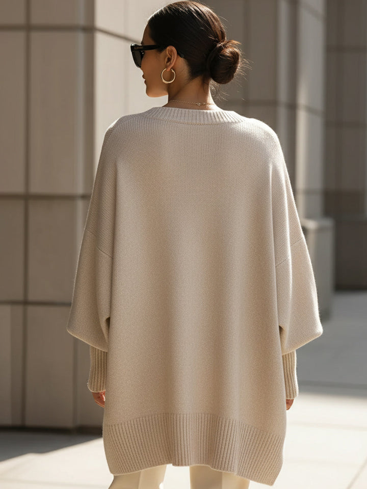 Clarisse | Ample Draped Top with Wide Collar