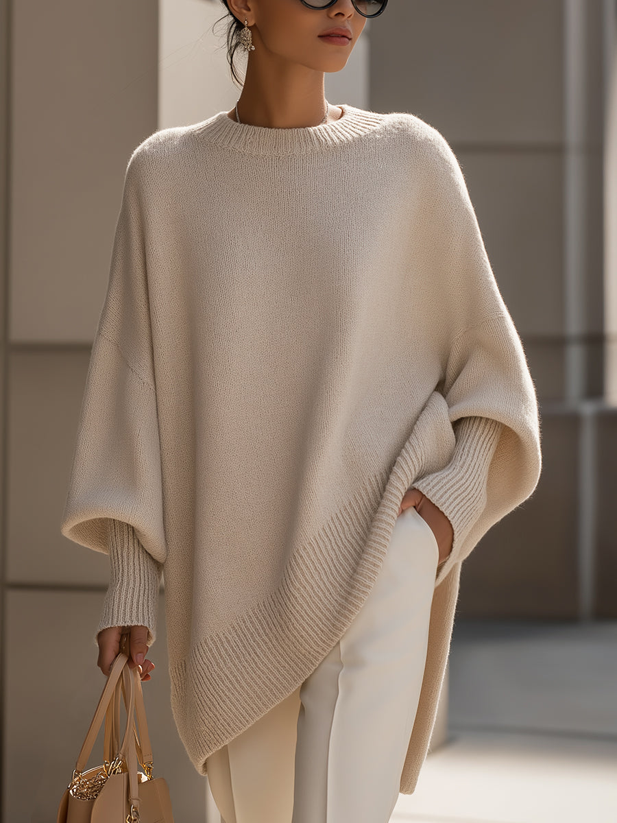 Clarisse | Ample Draped Top with Wide Collar