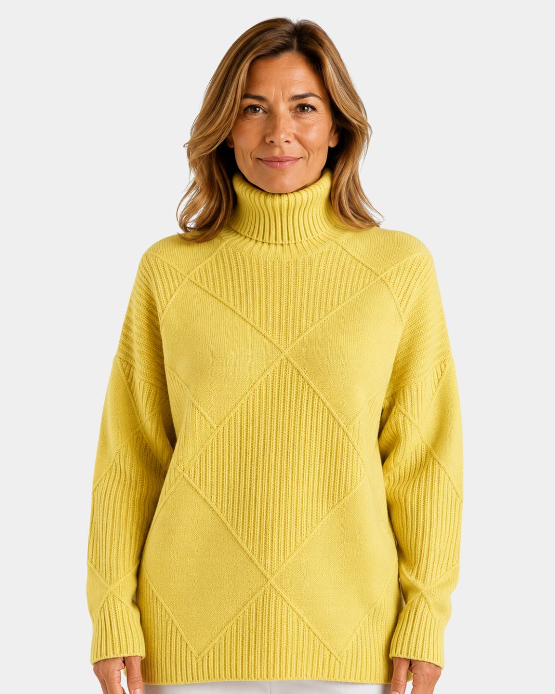 Lauren | Pull en maille haut de gamme à col montant
