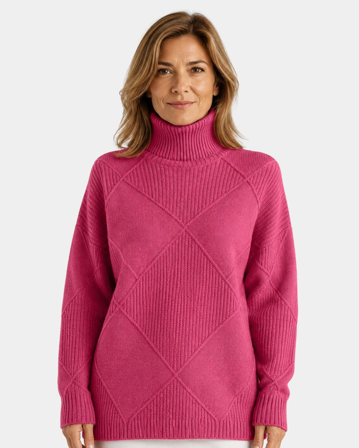 Lauren | Pull en maille haut de gamme à col montant