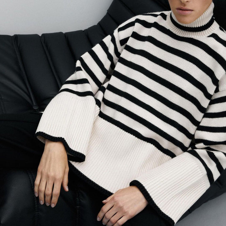 Éliane™ – Pull Rayé Chic et Décontracté