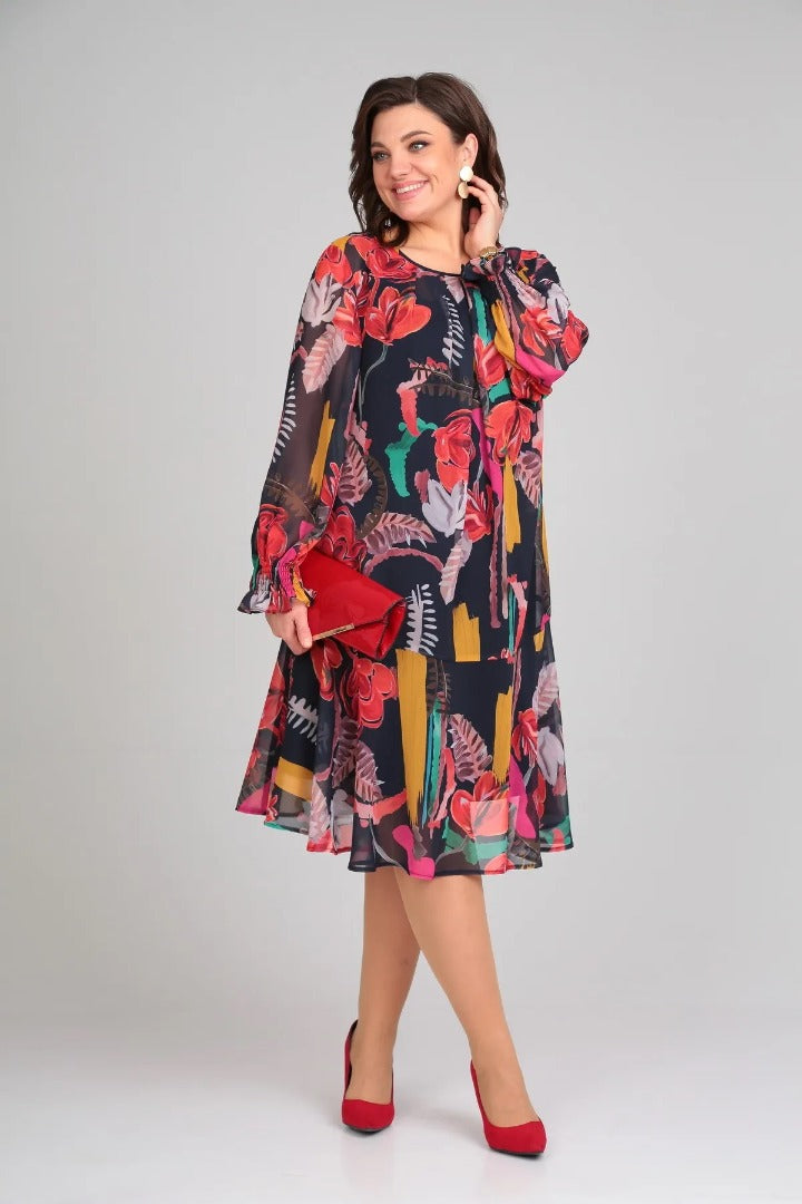 Manuelle™ | Élégante Robe Florale Fluide pour Femme