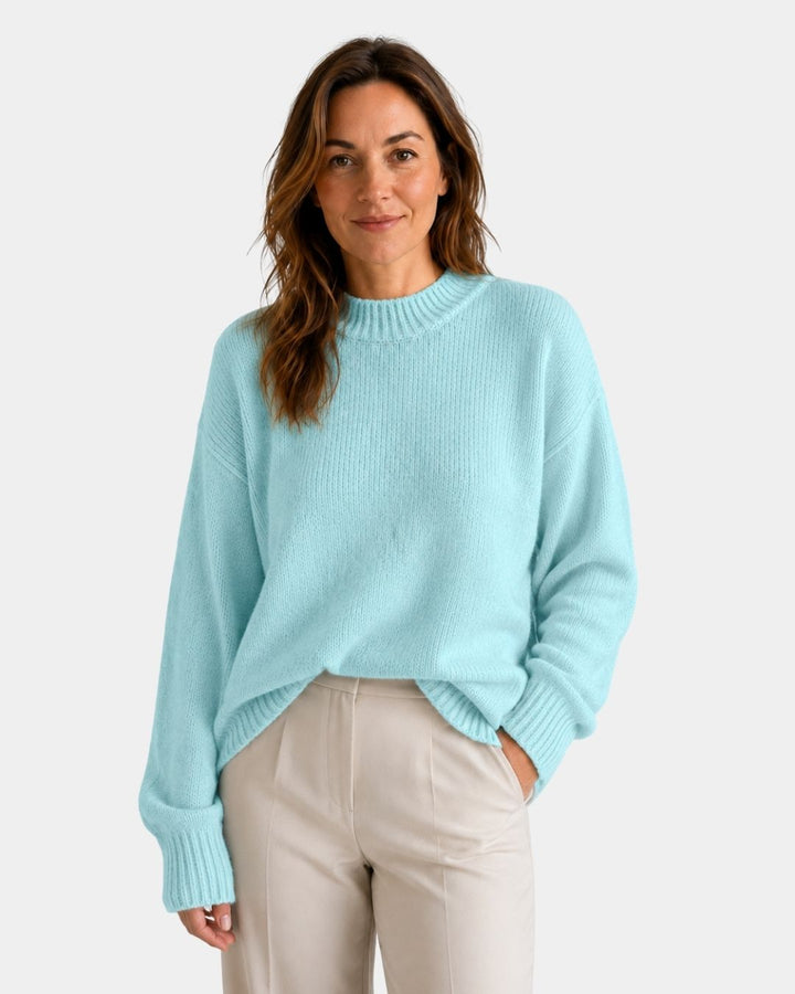 Mae | Pull à Col Ronde avec Manches Bouffantes