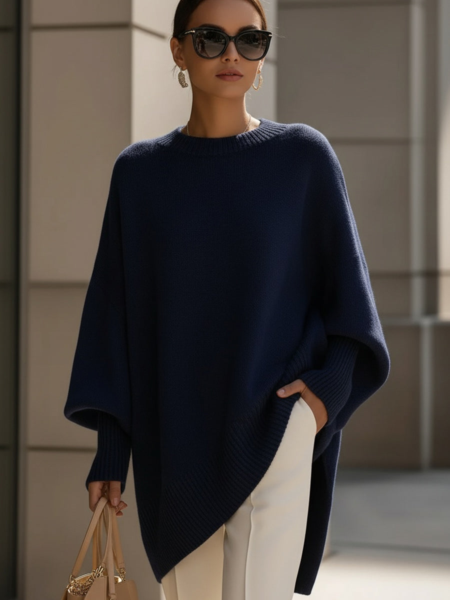 Clarisse | Ample Draped Top with Wide Collar