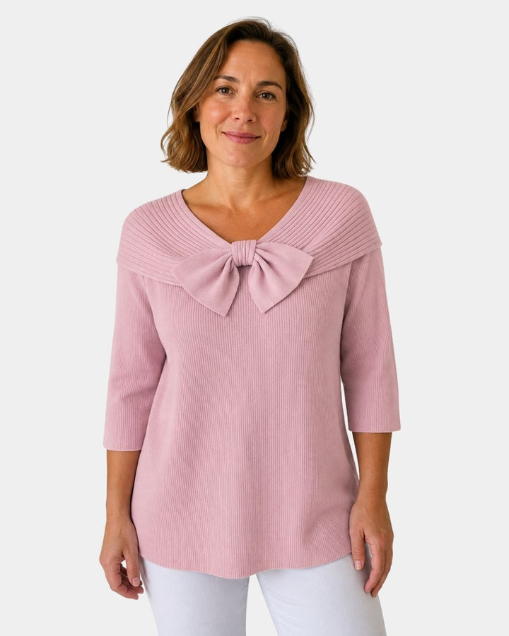 Lúa | Pull élégant et chaleureux avec nœud