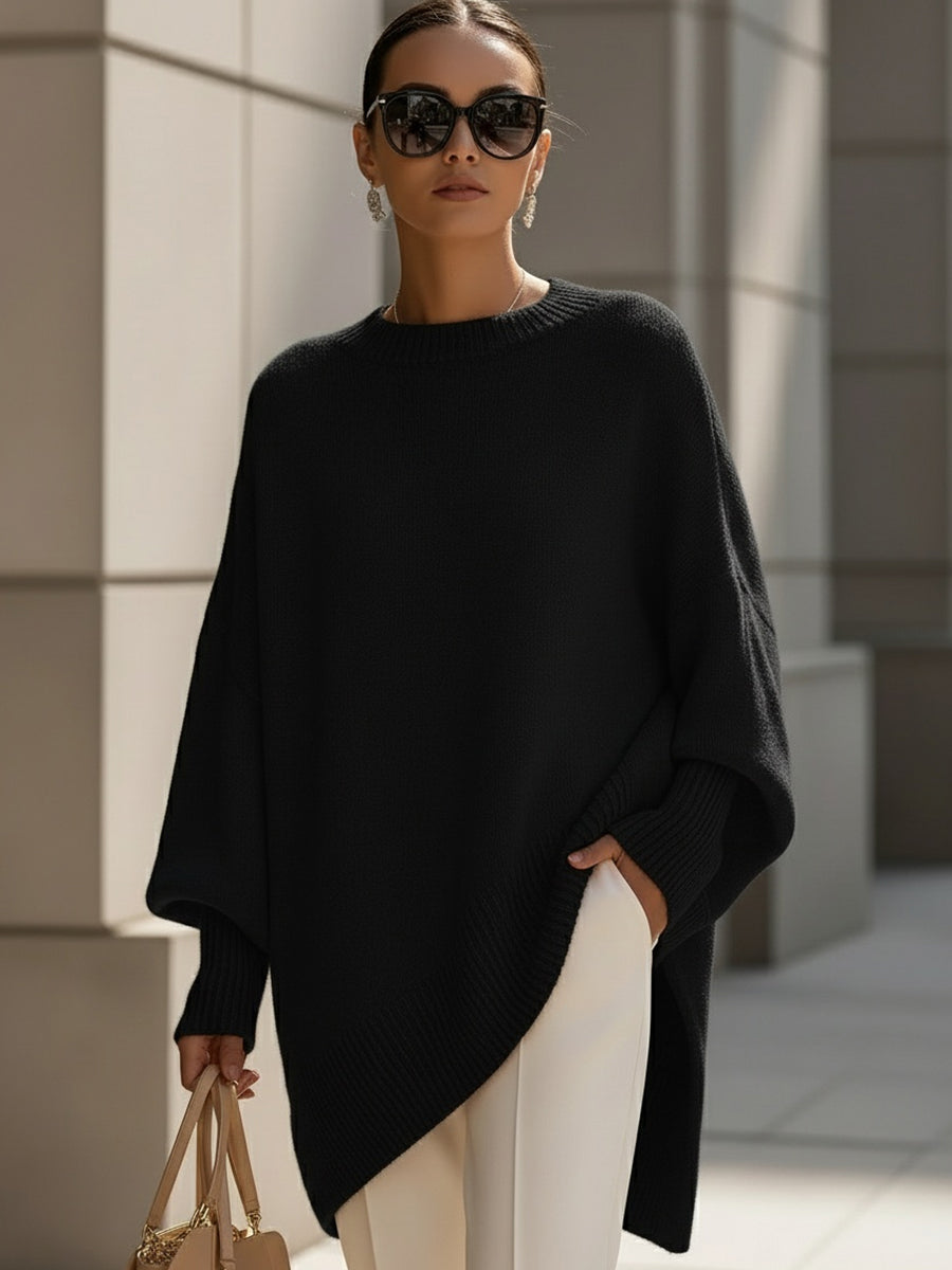 Clarisse | Ample Draped Top with Wide Collar