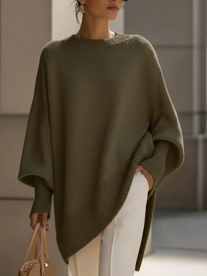 Clarisse | Ample Draped Top with Wide Collar