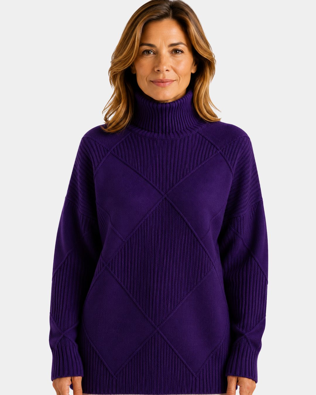 Lauren | Pull en maille haut de gamme à col montant