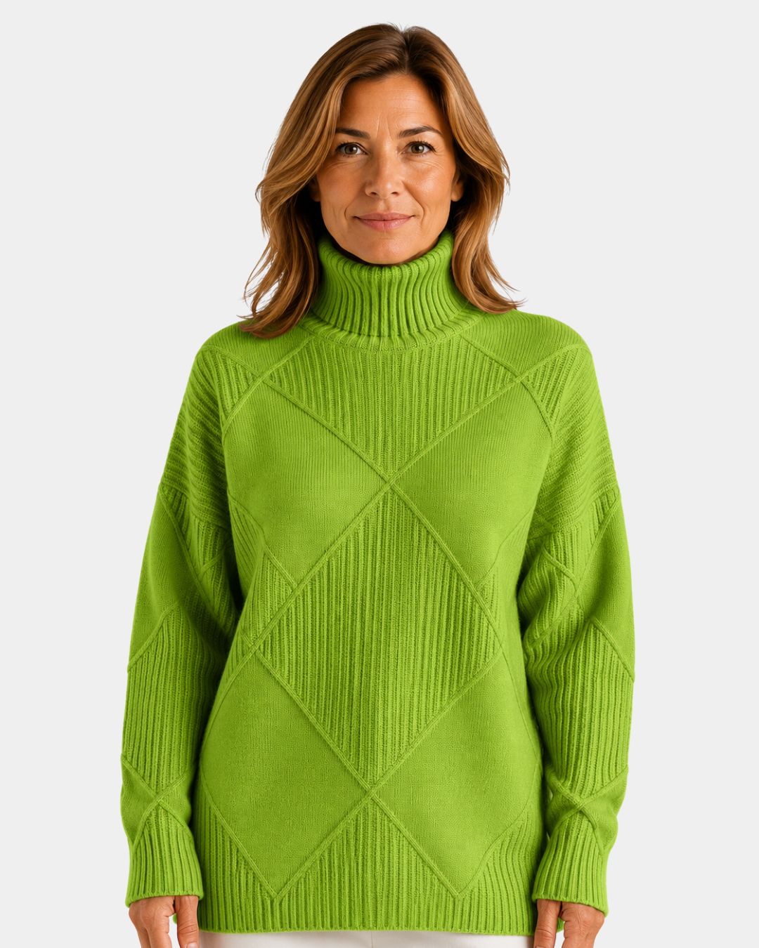 Lauren | Pull en maille haut de gamme à col montant
