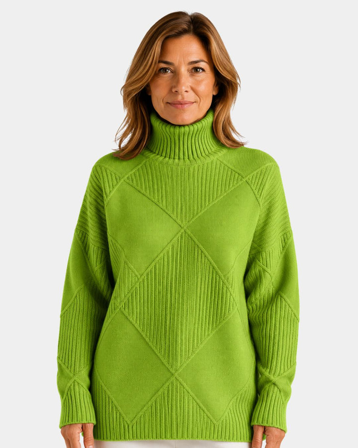 Lauren | Pull en maille haut de gamme à col montant
