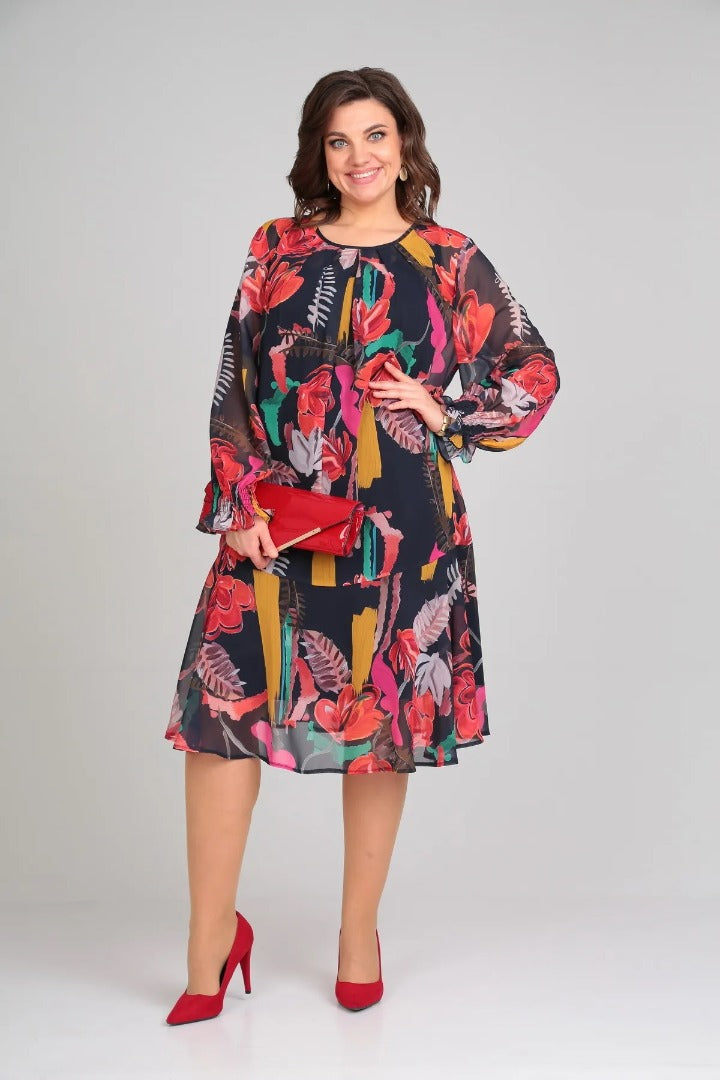 Manuelle™ | Élégante Robe Florale Fluide pour Femme