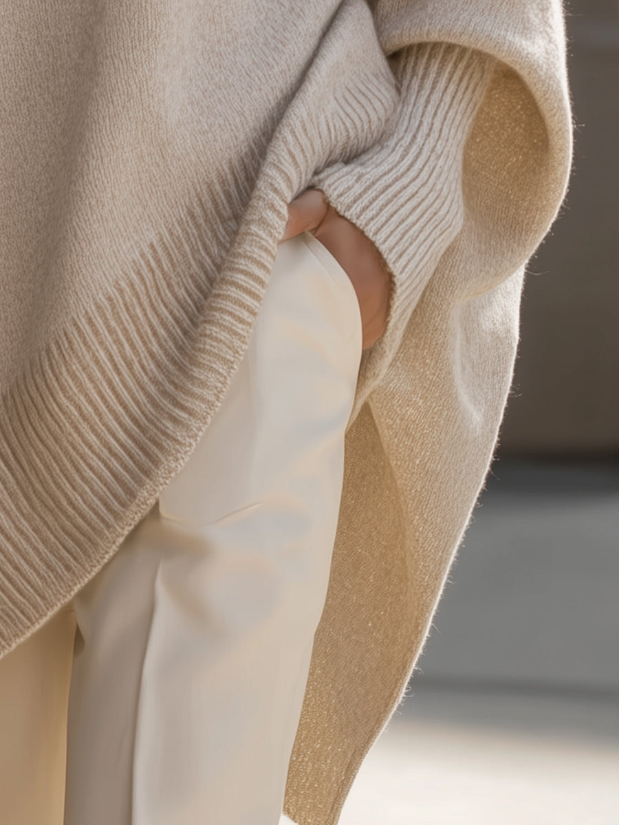 Clarisse | Ample Draped Top with Wide Collar