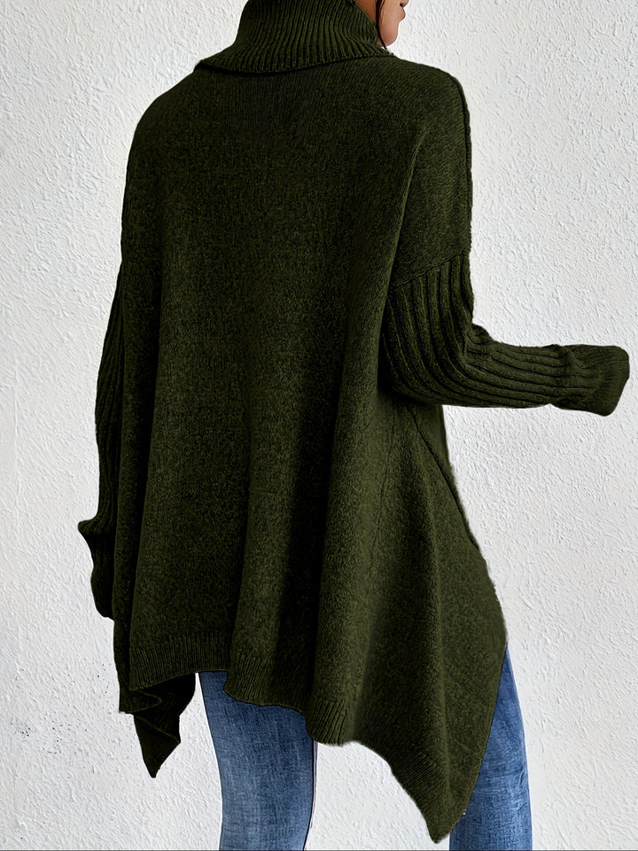 Léïna™ – Pull Doux à Col Montant Décontracté