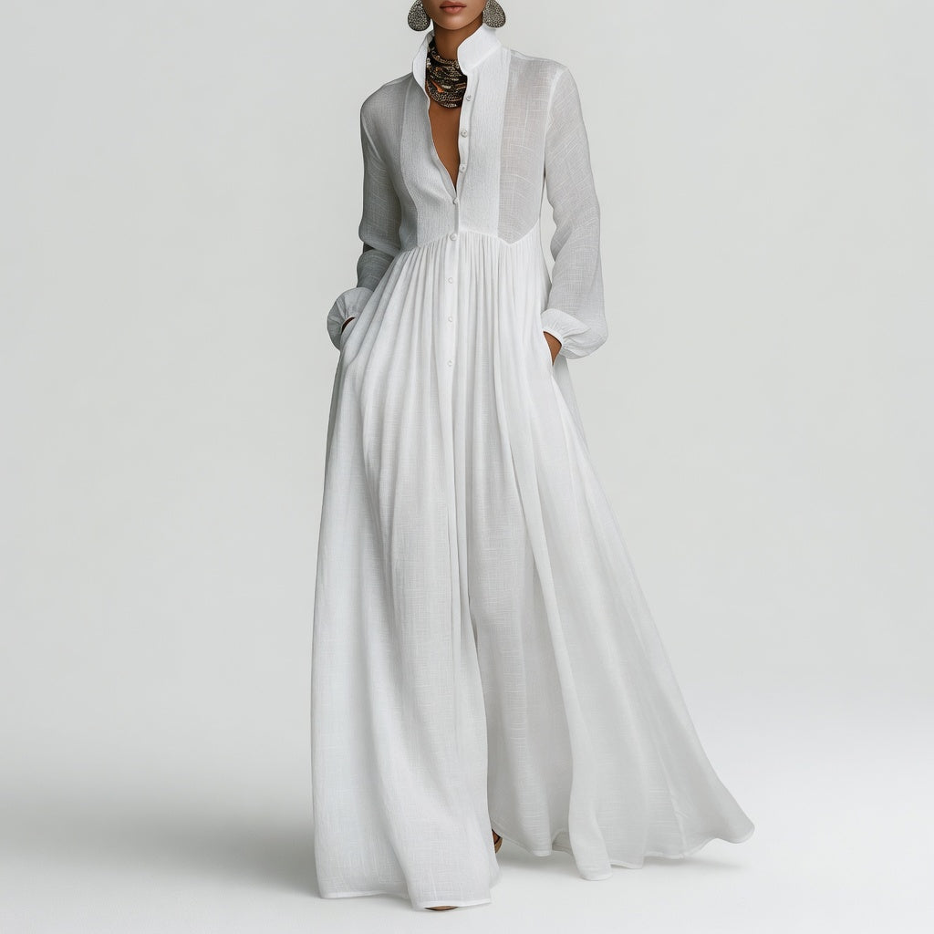 Élisa™ — Robe Maxi Élégante et Minimaliste