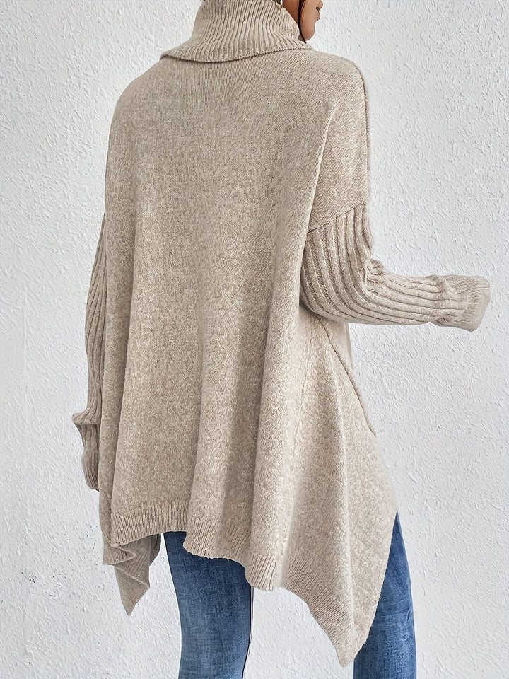 Léïna™ – Pull Doux à Col Montant Décontracté