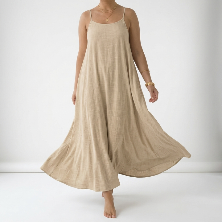 Dorsale™ - Robe Maxi Dos Nu avec Bretelles à Lacet