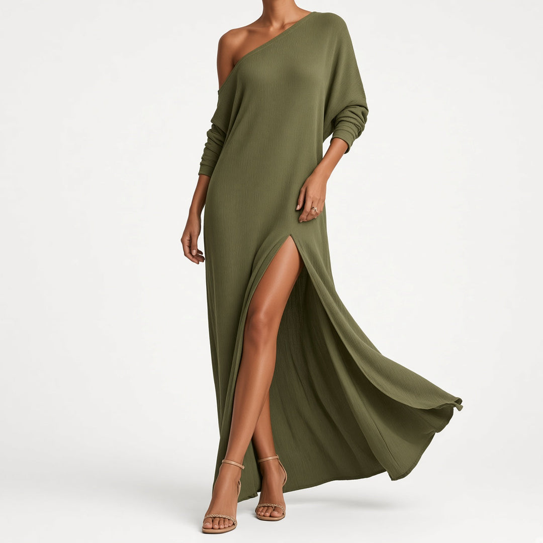 Maëvoria™ — Robe Longue Élégante en Tissu Fluide