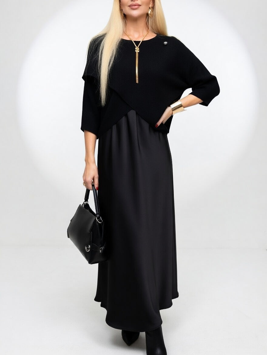 Soléanne™ — Élégante Robe Longue Fluide Moderne