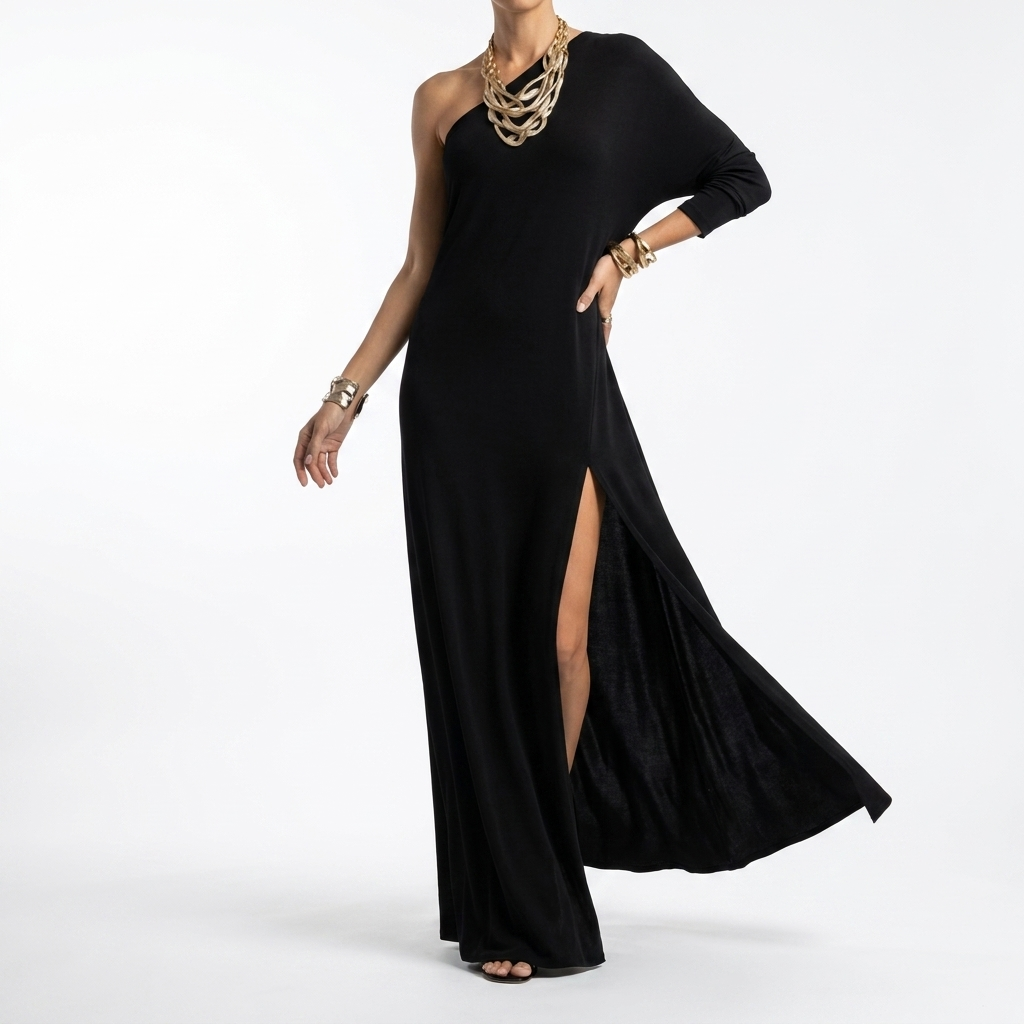Maëvoria™ — Robe Longue Élégante en Tissu Fluide