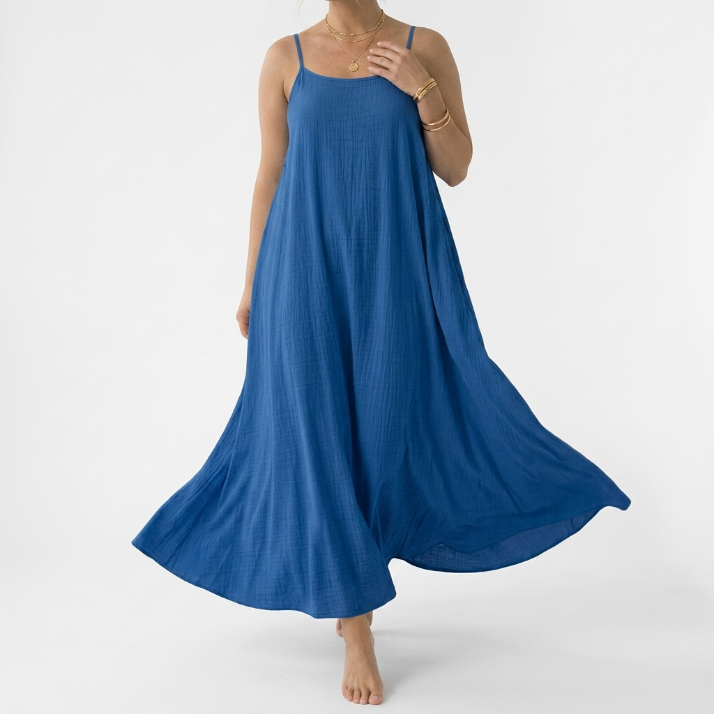 Dorsale™ - Robe Maxi Dos Nu avec Bretelles à Lacet