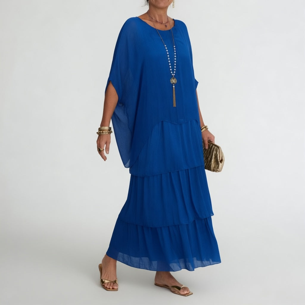 Émeline™ — Robe maxi fluide à volants au style bohème