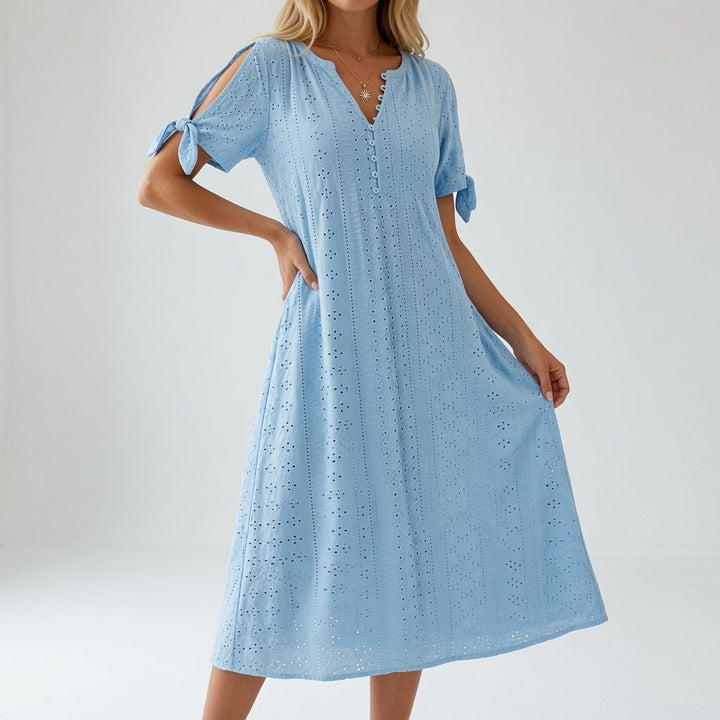 Lorélia™ — Élégante Robe Bohème Brodée pour l'Été