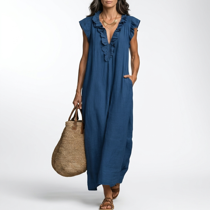 Terrale™ — Élégante Robe Maxi Bohème avec Poches
