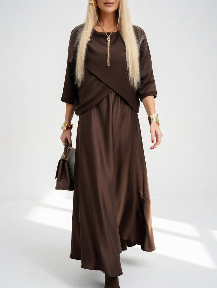 Soléanne™ — Élégante Robe Longue Fluide Moderne