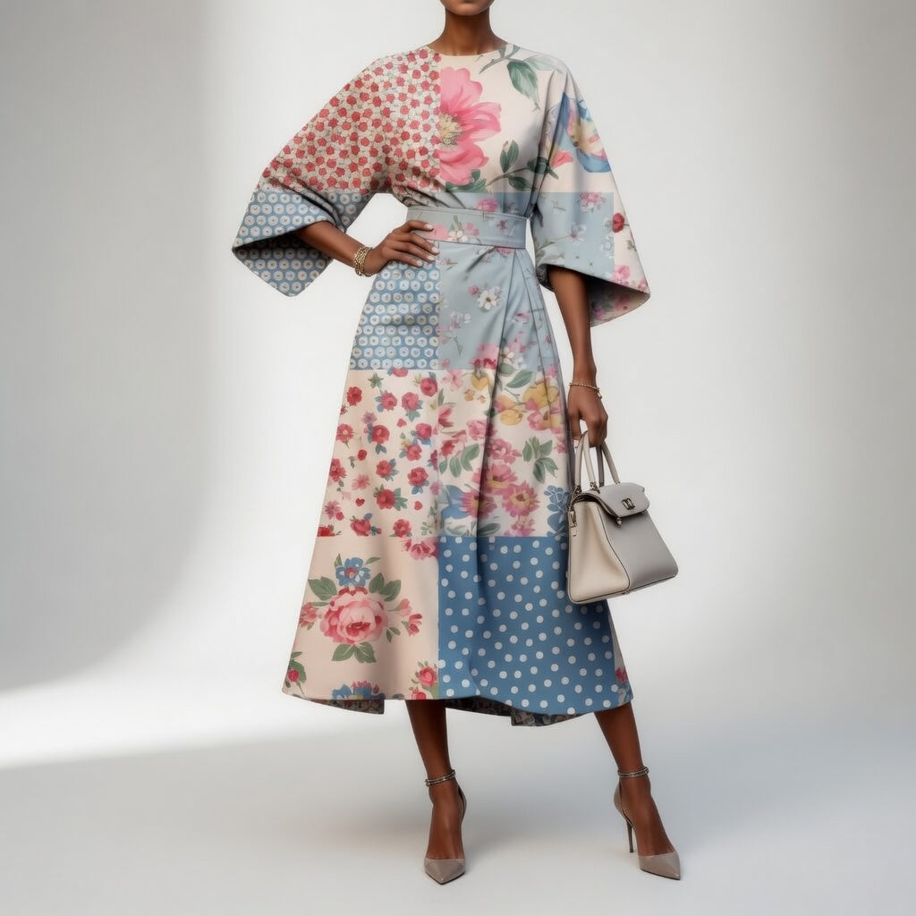 Mirabelle™ – Kimono Floral Élégant, Inspiration Orientale