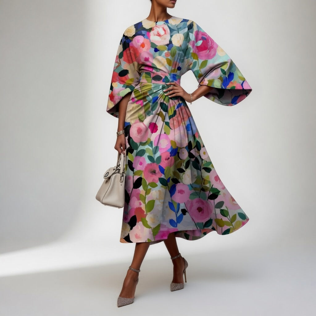 Mirabelle™ – Kimono Floral Élégant, Inspiration Orientale