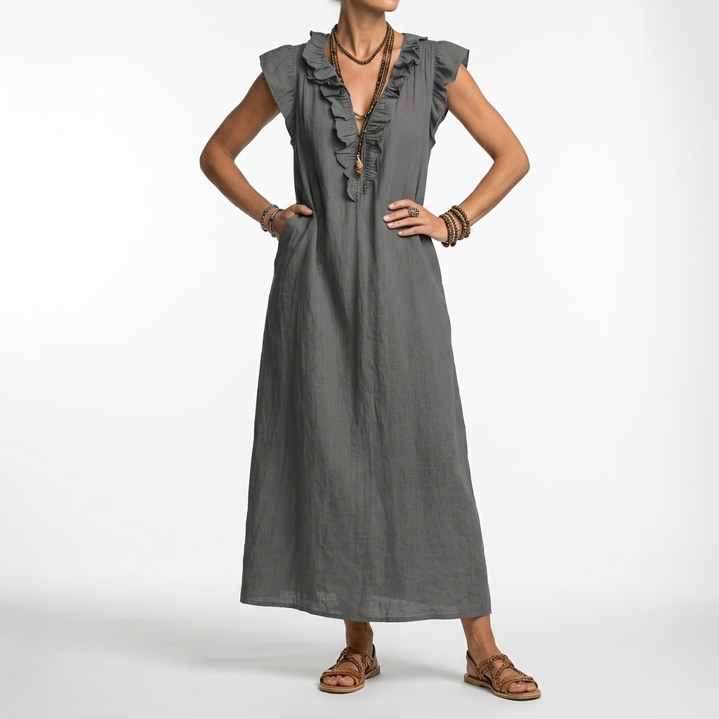 Terrale™ — Élégante Robe Maxi Bohème avec Poches