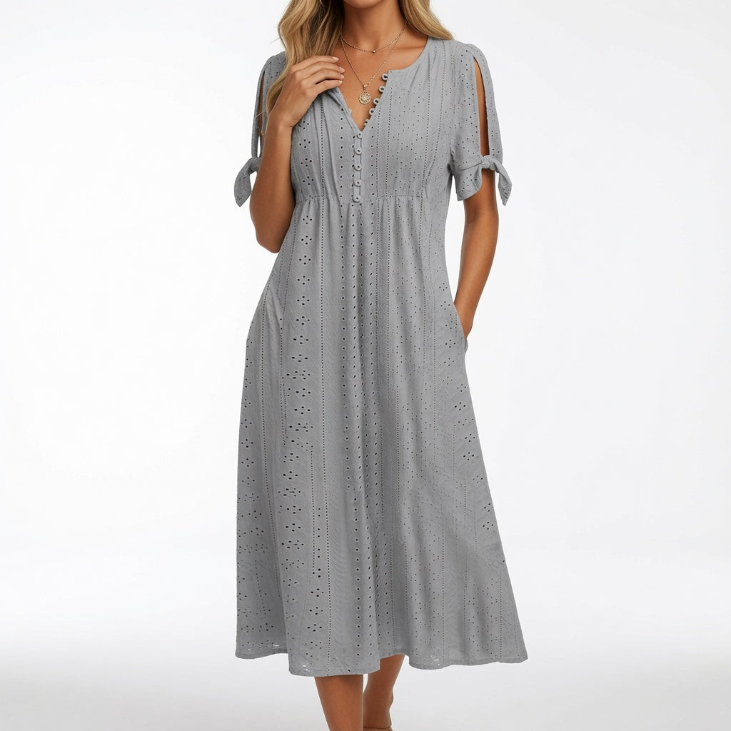 Lorélia™ — Élégante Robe Bohème Brodée pour l'Été