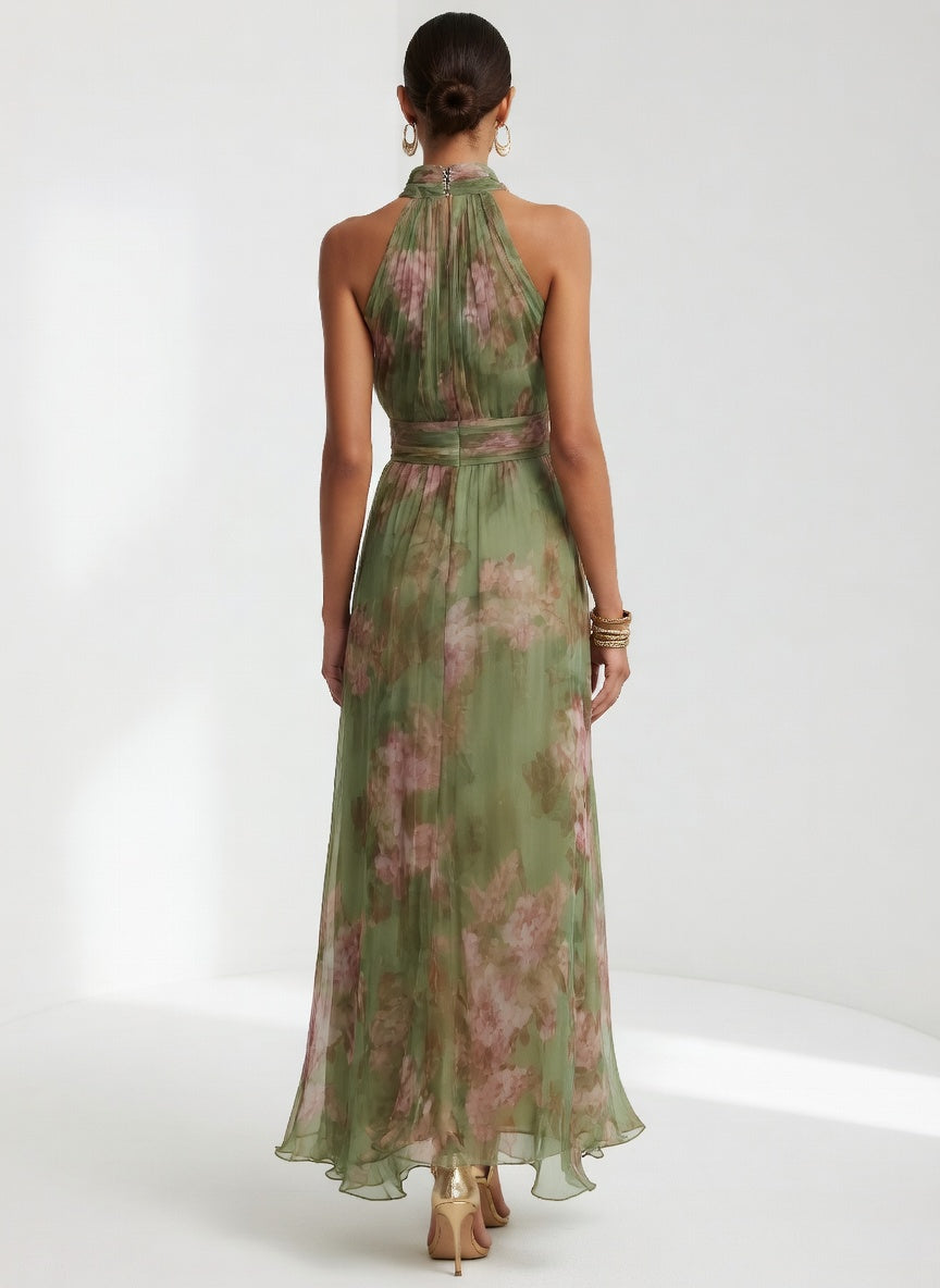 Roséline™ — Élégante Robe Longue Florale et Aérienne