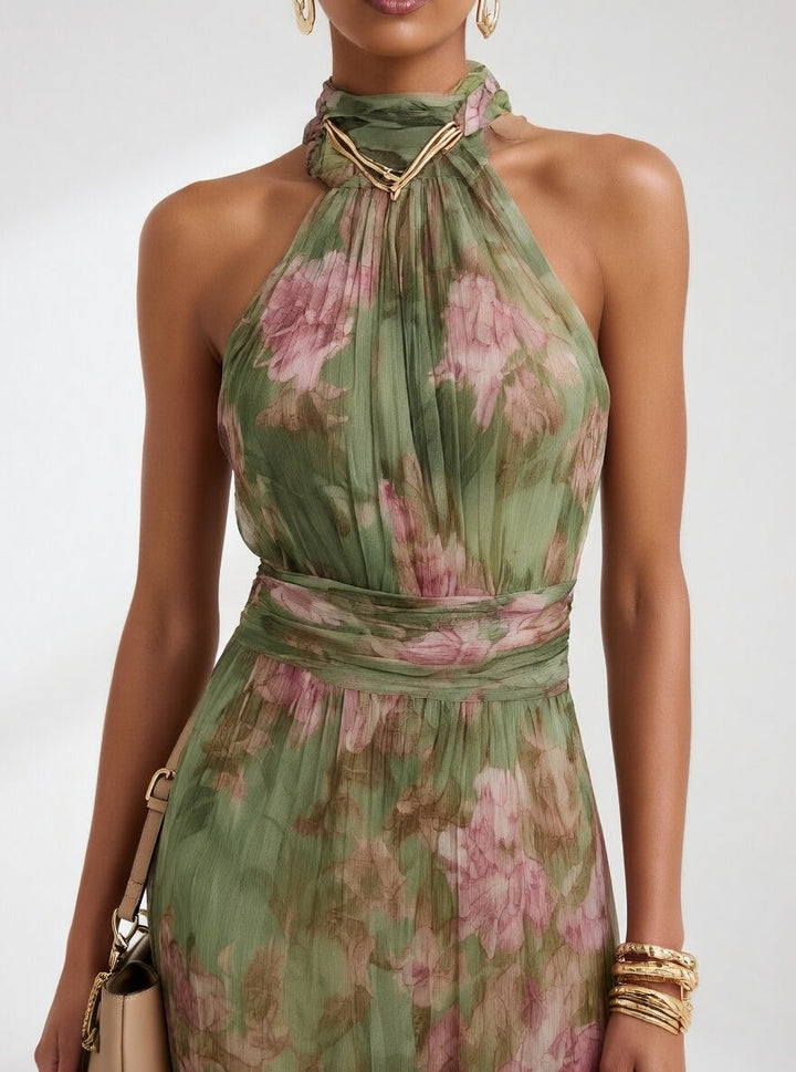 Roséline™ — Élégante Robe Longue Florale et Aérienne