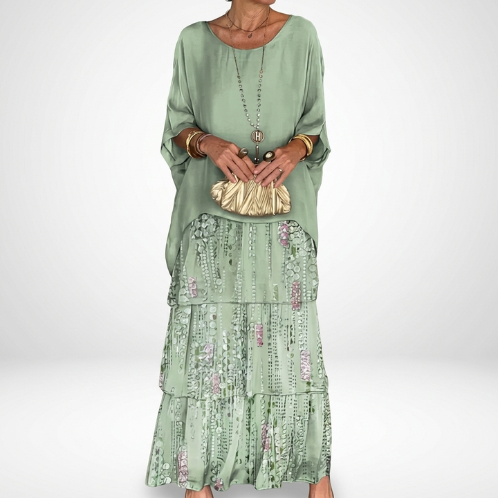 Émeline™ — Robe maxi fluide à volants au style bohème