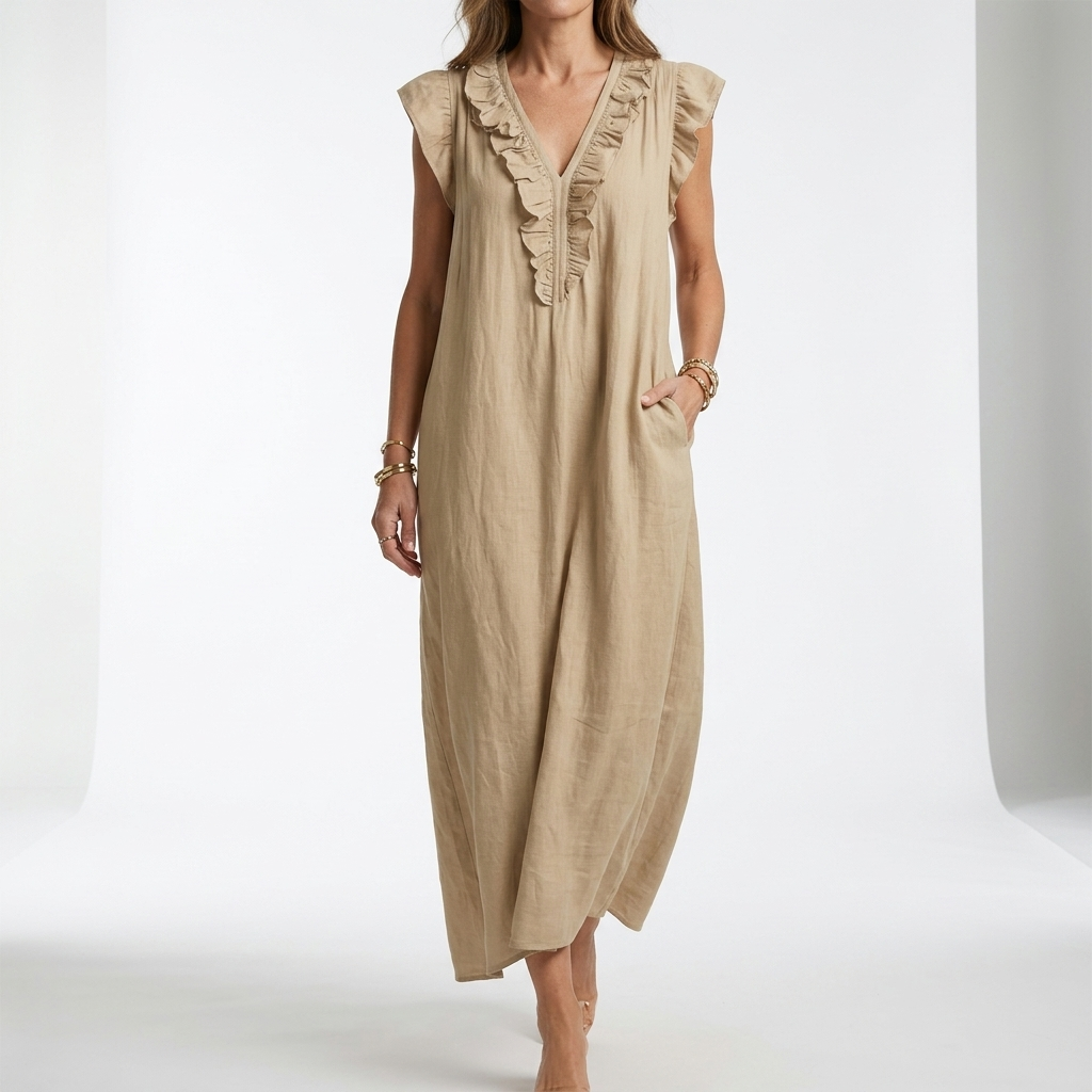 Terrale™ — Élégante Robe Maxi Bohème avec Poches