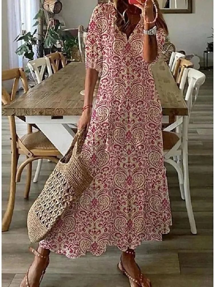 Élodie™ — Élégante Robe Maxi en Velours Floral