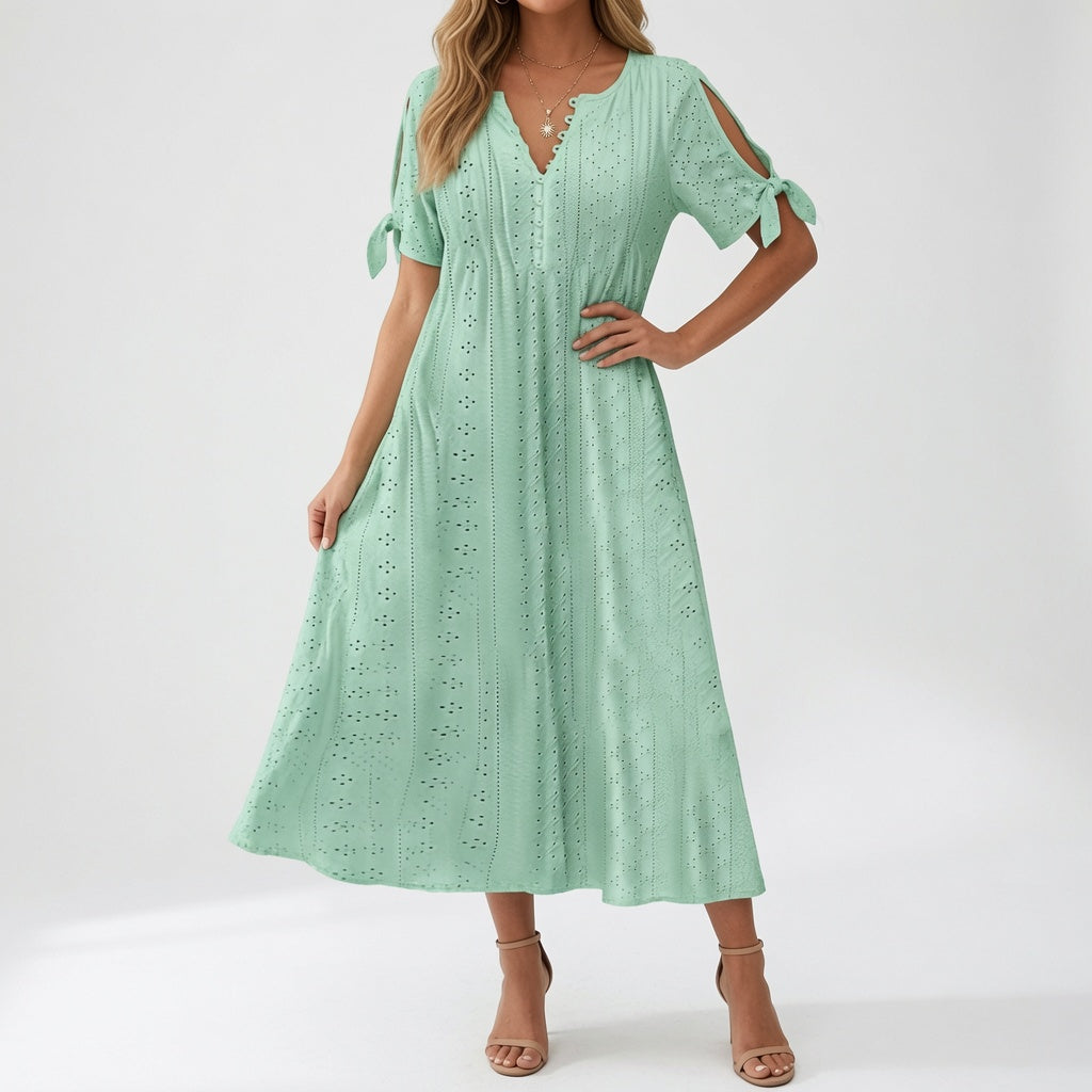 Lorélia™ — Élégante Robe Bohème Brodée pour l'Été