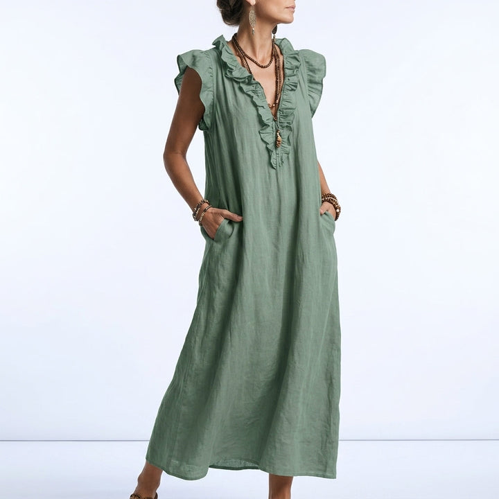 Terrale™ — Élégante Robe Maxi Bohème avec Poches