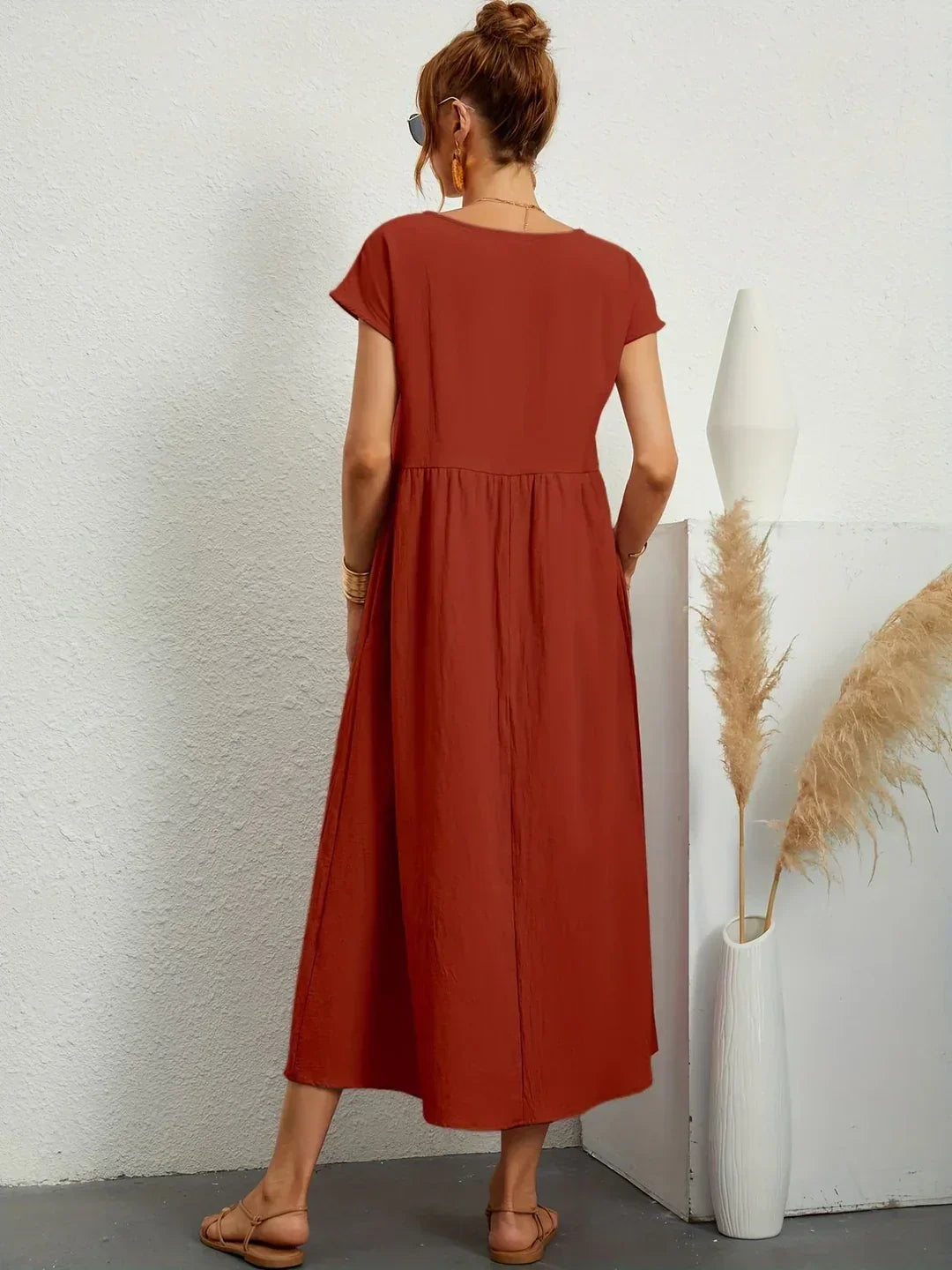Gabrielle™ - Élégante Robe Midi Fluide au Style Intemporel