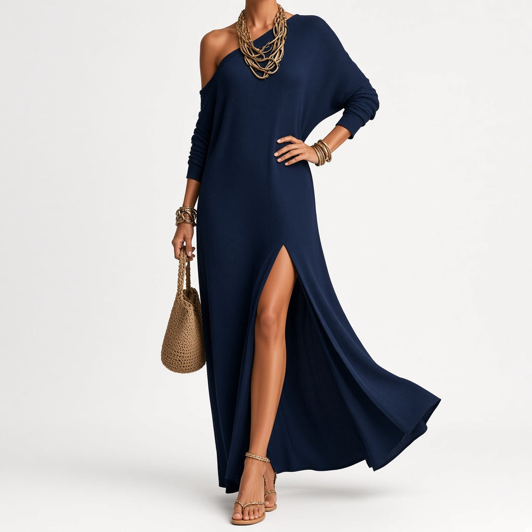 Maëvoria™ — Robe Longue Élégante en Tissu Fluide