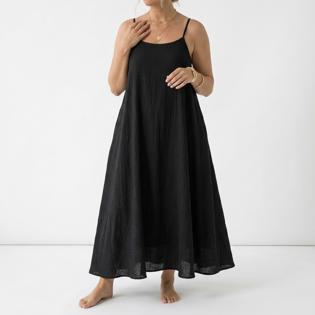 Dorsale™ - Robe Maxi Dos Nu avec Bretelles à Lacet