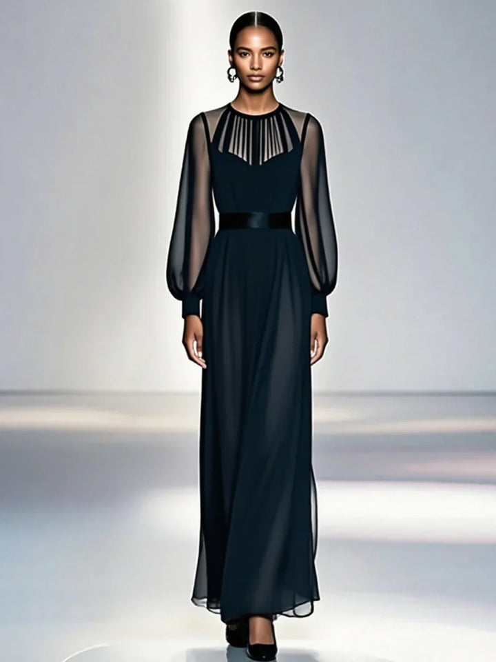 Élisea™ — Robe noire fluide et élégante au style intemporel