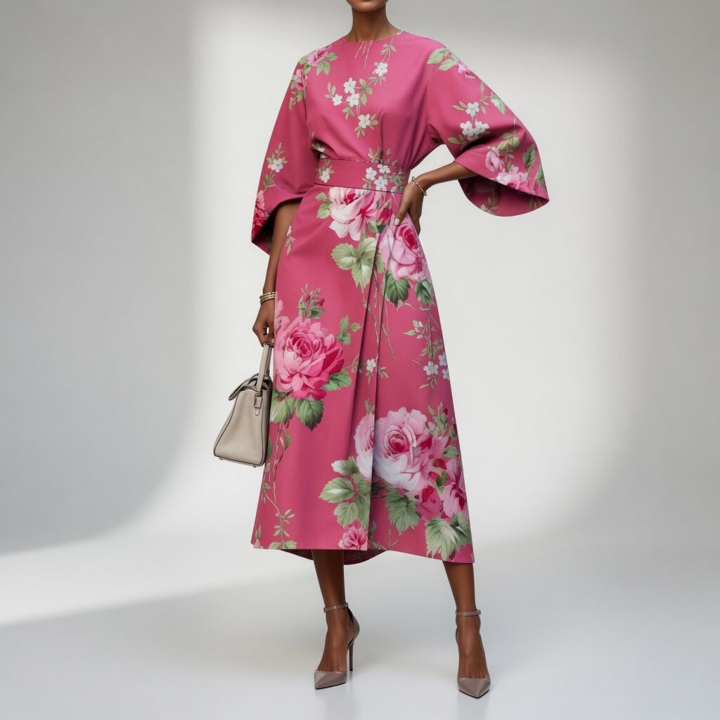 Mirabelle™ – Kimono Floral Élégant, Inspiration Orientale