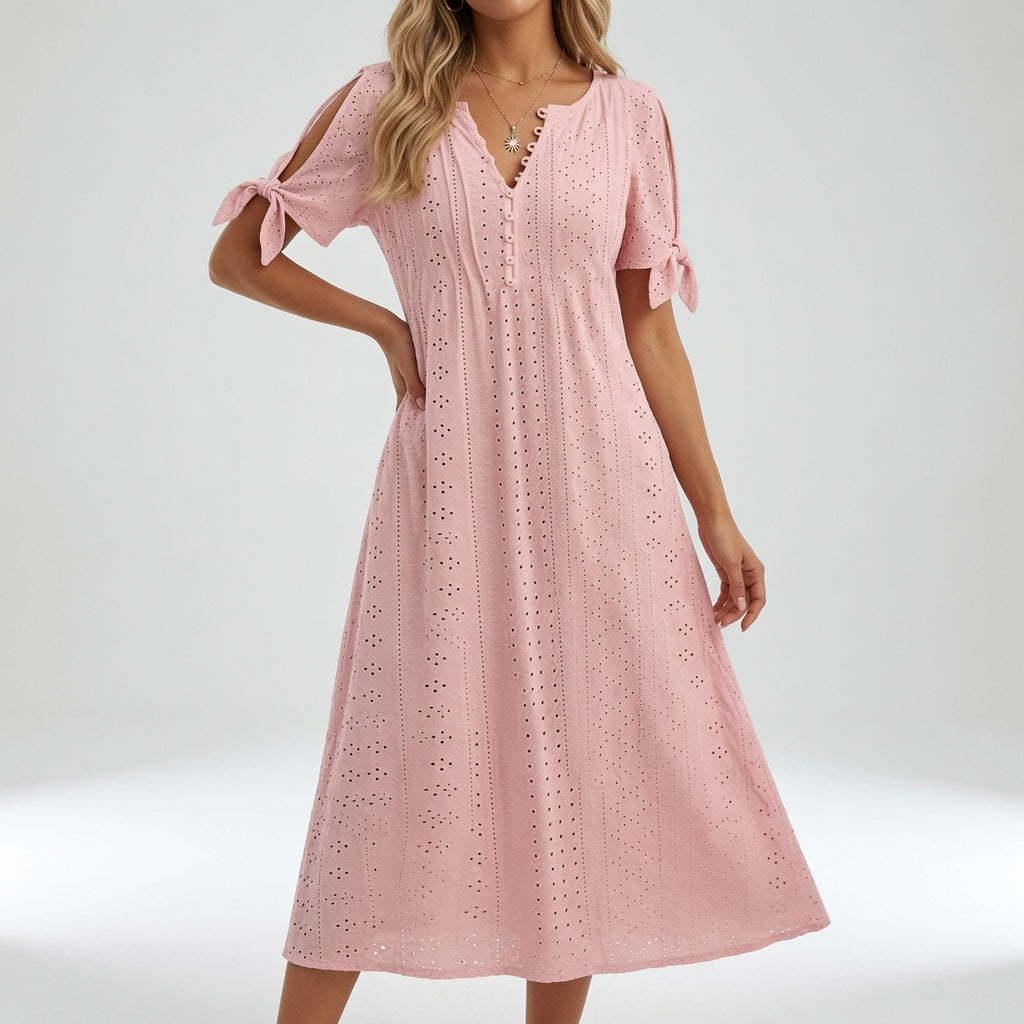 Lorélia™ — Élégante Robe Bohème Brodée pour l'Été