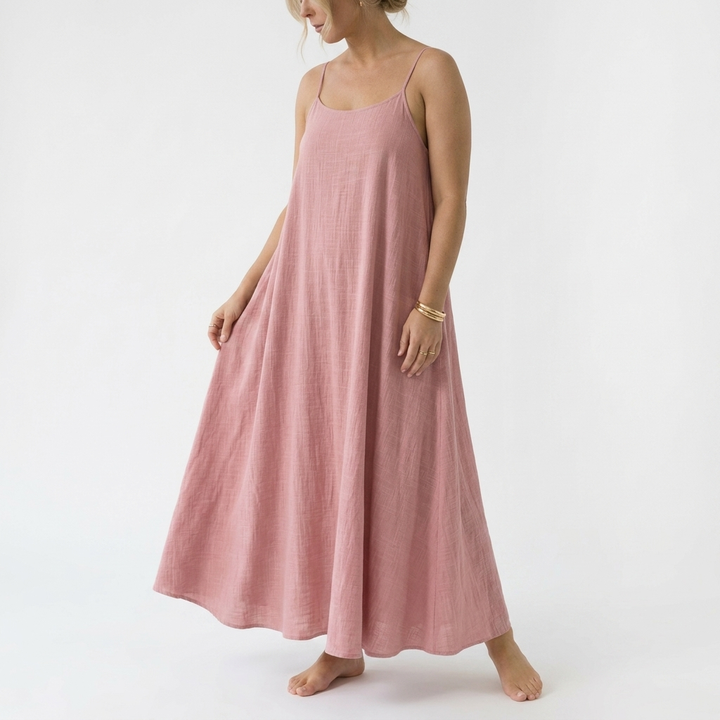 Dorsale™ - Robe Maxi Dos Nu avec Bretelles à Lacet