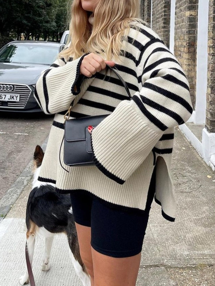 Éliane™ – Pull Rayé Chic et Décontracté