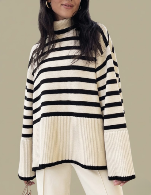 Éliane™ – Pull Rayé Chic et Décontracté