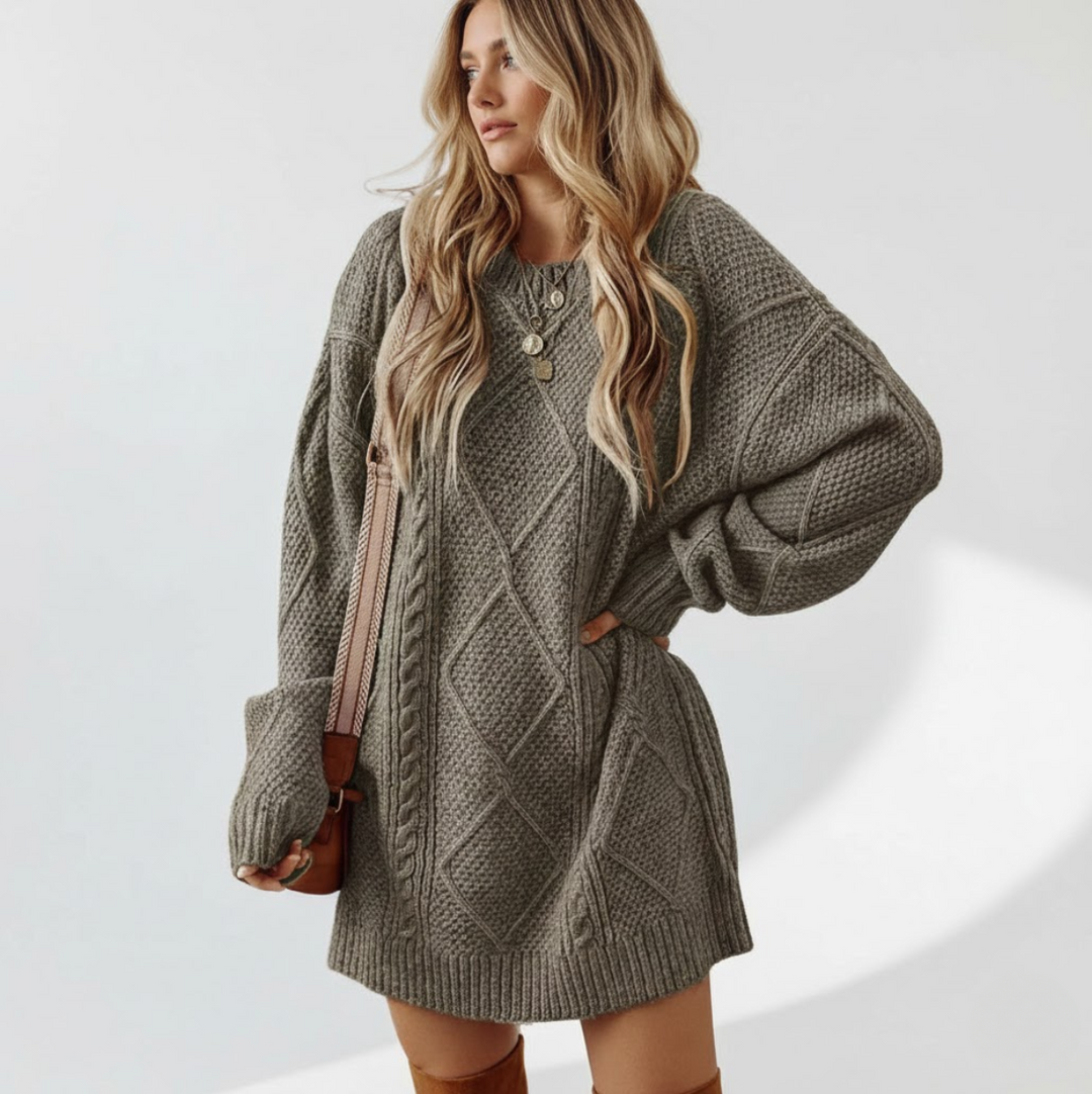 Madeleine™ — Élégante et Confortable Robe en Tricot
