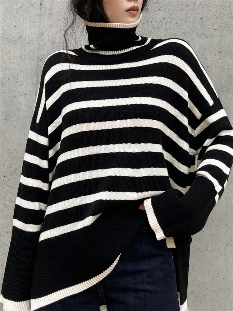 Éliane™ – Pull Rayé Chic et Décontracté